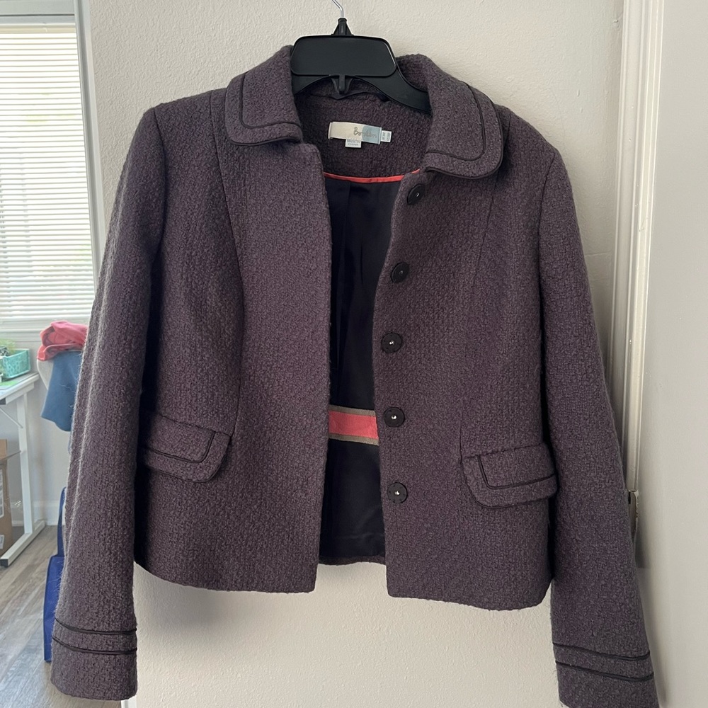 Boden Deauville short wool blend coat EUC